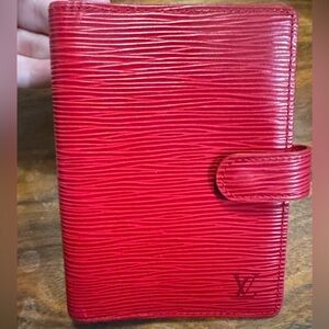 Louis Vuitton Red Epi Leather Agenda
